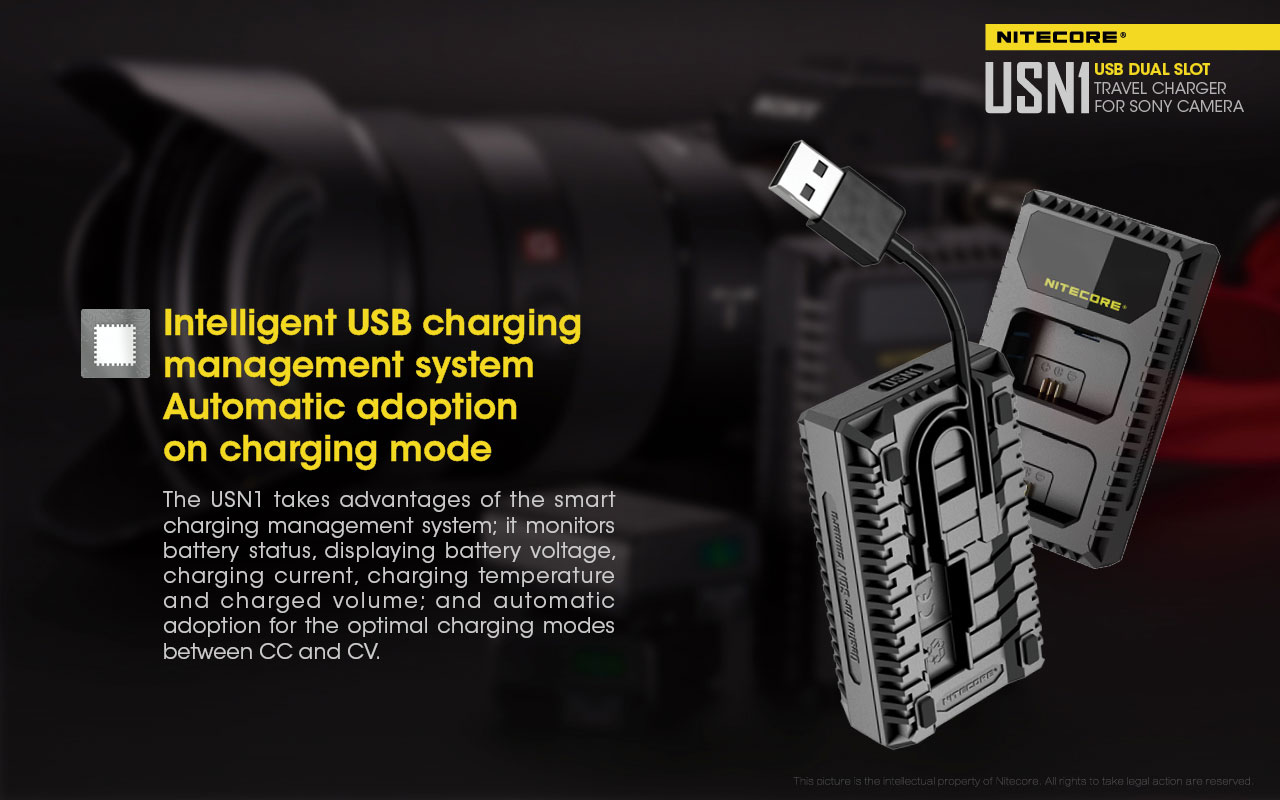 Nitecore usn4 Pro USB QC. Dual Digital Battery Charger Sony. Зарядный слот