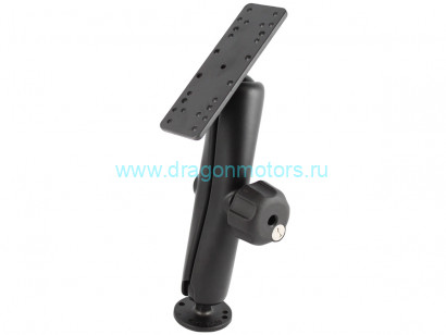 RAM-111U-DL крепление RAM прямоугольная площадка, длинная муфта 230 мм, замок с ключом, шары 38 мм
