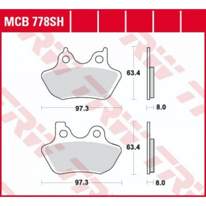 Колодки тормозные (серия Sinter Street SH) MCB778SH