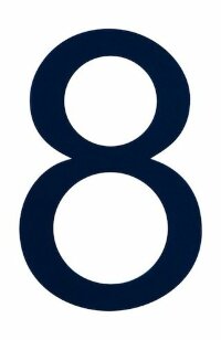 Знак номера 8, синий