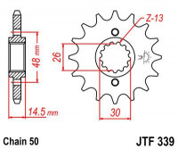JT звезда передняя JTF339.16