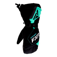 Рукавицы FXR Combat с утеплителем - Black/Mint