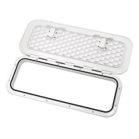 Крышка рундука SEAFLO 243x607 мм с замком, белый пластик