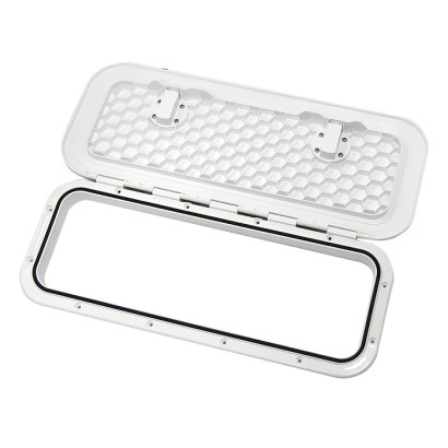 Крышка рундука SEAFLO 243x607 мм с замком, белый пластик