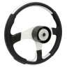 Рулевое колесо «Evolution», черный обод с серебристыми вставками. (10016467)