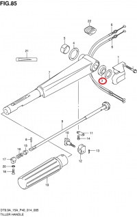 Прокладка крышки румпеля Suzuki 63114-94300-000 / 63114-95L00-000