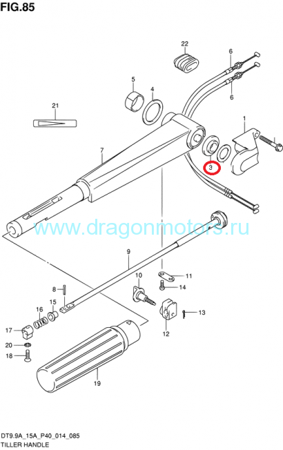 Прокладка крышки румпеля Suzuki 63114-94300-000 / 63114-95L00-000