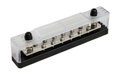 Колодка распределительная электромонтажная с защитной крышкой, 12 контактов