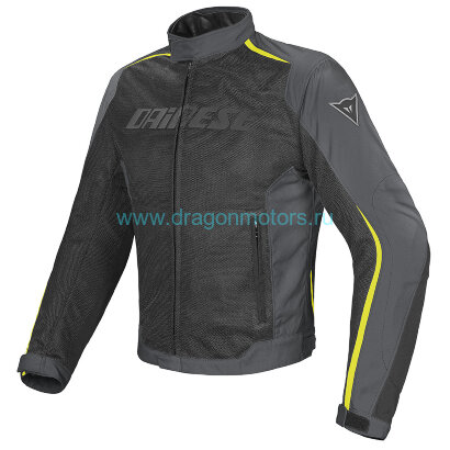 Куртка мужская DAINESE HYDRA FLUX D-DRY - BLACK/DARK-GULL-GRAY/FLUO