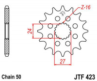 JT звезда передняя JTF423.18