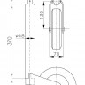Колесо опорное для прицепа ST 48-200 VB 150 кг WINTERHOFF