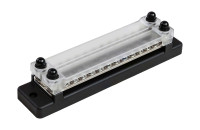 Колодка распределительная электромонтажная с защитной крышкой, 2 планки по 12 контактов