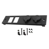 RAM-FP2-S2L-0830-14 RAM Tough-Box 2-дюймовая лицевая панель с 2 портами переключения и розетками на 12 В