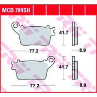 Колодки тормозные (серия Sinter Street SH) MCB784SH