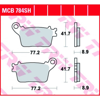 Колодки тормозные (серия Sinter Street SH) MCB784SH