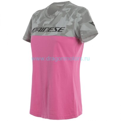 Футболка женская DAINESE CAMO-TRACKS LADY - FUCSIA/CAMO