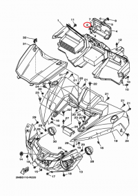 Петля бардачка Yamaha - 1XD-F139T-00-00