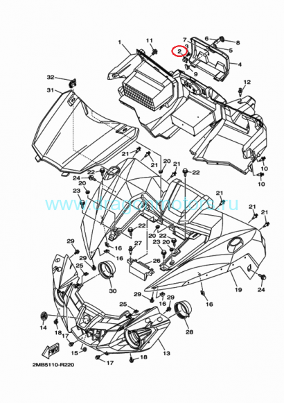 Петля бардачка Yamaha - 1XD-F139T-00-00