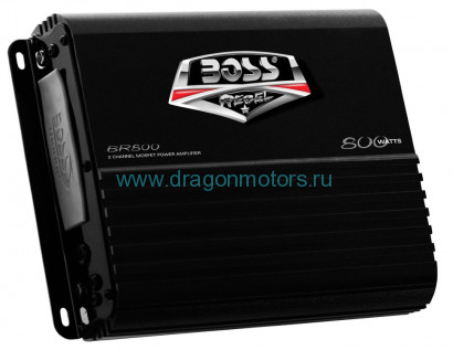 УСИЛИТЕЛЬ ВЛАГОЗАЩИЩЁННЫЙ BOSS AUDIO MARINE BR800 (2X400 ВТ., КЛАСС A/B)