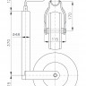 Колесо опорное для прицепа ST 48-225 S 150 кг WINTERHOFF