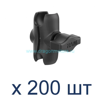 RAM-B-201U-A-200 муфта RAM короткая (60 мм) под шары 25 мм (1), алюминий. Комплект 200 шт