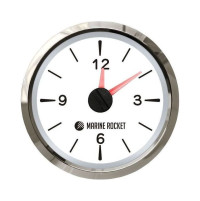 Часы кварцевые, аналоговый белый циферблат, нержавеющий ободок, д. 52 мм, Marine Rocket