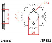 JT звезда передняя JTF513.13