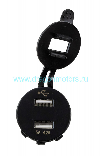 Разъем USB 5В 4.2А и вольтметр цифровой 5-30 В