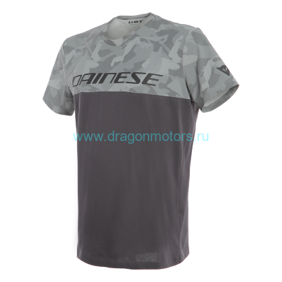 Футболка мужская DAINESE CAMO-TRACKS - ANTHRACITE/ANTHRACITE