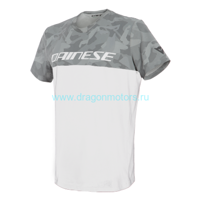 Футболка мужская DAINESE CAMO-TRACKS - WHITE/ANTHRACITE
