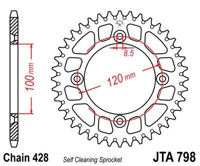 JT звезда задняя алюминий JTA798.47