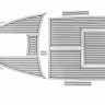 Комплект палубного покрытия Marine Rocket для Феникс 560, тик серый, черная полоса, с обкладкой