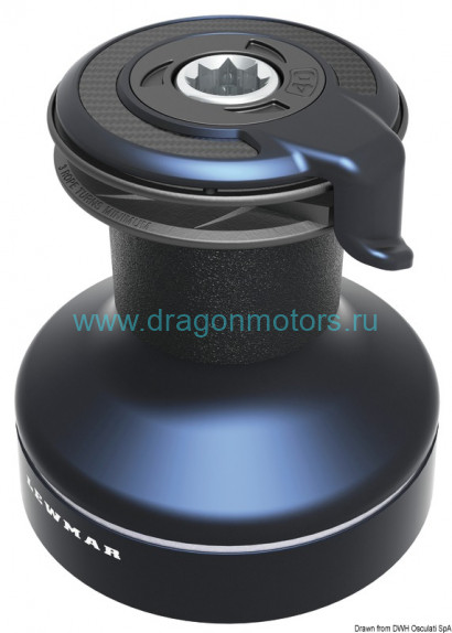 Osculati 68.105.50 - Алюминиевый барабан лебедки Lewmar 50ST EVO®RACE черного цвета Osculati