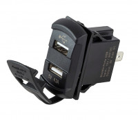 Разъем USB 5В 4.2А и вольтметр для установки совместно с кнопками AES11185X или AES1188X