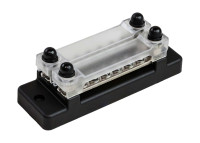 Колодка распределительная электромонтажная с защитной крышкой, 2 планки по 6 контактов