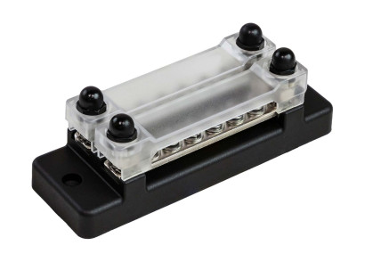 Колодка распределительная электромонтажная с защитной крышкой, 2 планки по 6 контактов