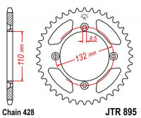 JT звезда задняя JTR895.49