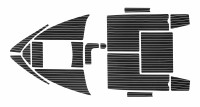 Комплект палубного покрытия Marine Rocket для Феникс 560, тик черный, белая полоса