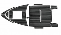Комплект палубного покрытия Marine Rocket для Феникс 560, тик черный, белая полоса, с обкладкой