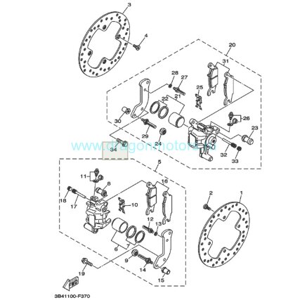 Болт крепления суппорта Yamaha 90105-08161-00
