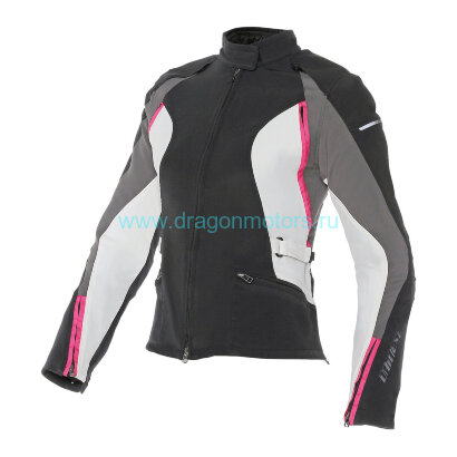 Куртка женская DAINESE ARYA LADY D-DRY - BLACK/VAPOROUS-GRAY/FUCHS