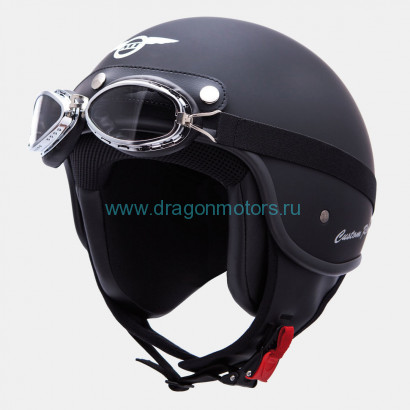 Шлем открытый MT CUSTOM RIDER Черный/Белый, XS