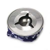 Пепельница ветрозащищенная SUNFINE синяя, 107 мм