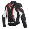 Куртка мужская DAINESE ESTREMA AIR TEX - BLACK/WHITE/FLUO-RED