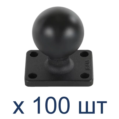 RAM-202U-152-100 Шар RAM с площадкой 38х51 мм и с 4 отв. Комплект 100 шт