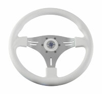 Рулевое колесо MANTA обод белый, спицы серебряные д. 355 мм