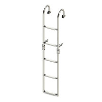 Трап складной с горизонтальным креплением 5 серых ступеней ширина 200