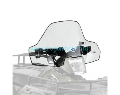 Стекло ветровое для квадроцикла Polaris Sportsman, среднее 39.4см (дымчатое)