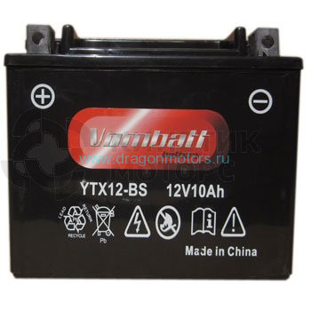 Аккумулятор Vombatt YTX12-BS