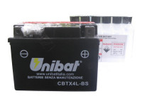 Аккумулятор UNIBAT (YT4L-BS/YTX4L-BS)